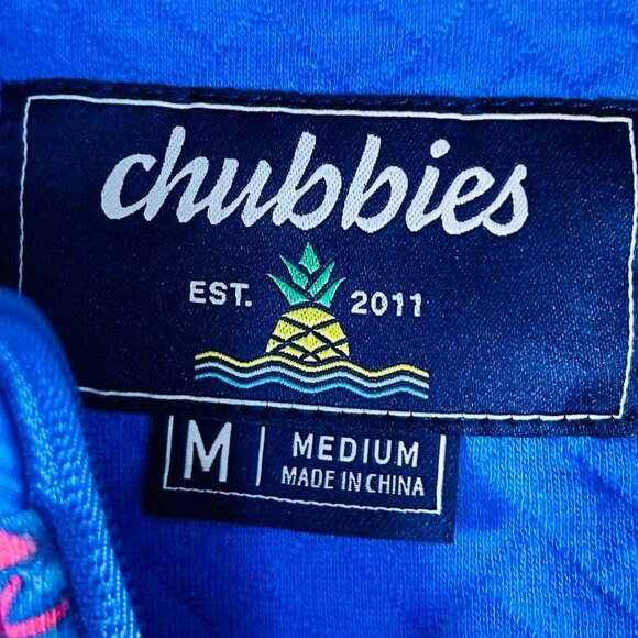 Chubbies Spades Quilted 1/4 Zip Size Medium Men Jacket Athleisure - Picture 6 of 8